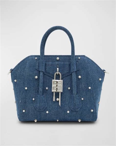 givenchy antigona small tricolor|mini antigona lock denim tote bag.